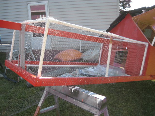 Step 24- Much easier to lay in chicken wire if elevated.